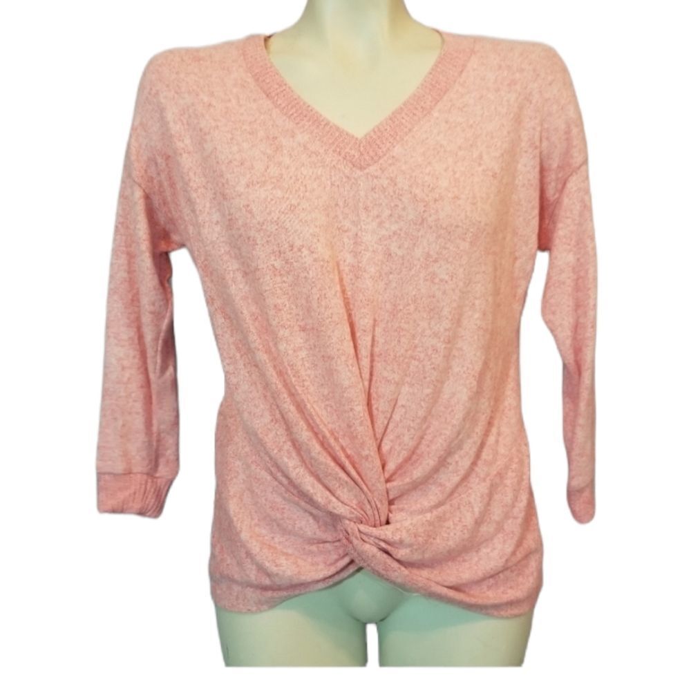 Poof NY Coral Pink Knot Top Size Medium